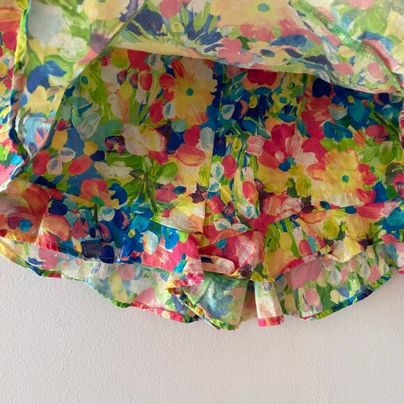 Show Me Your Mumu Women's size Small Colorful Floral Spring Wrap Skirt Skort - Picture 4 of 10